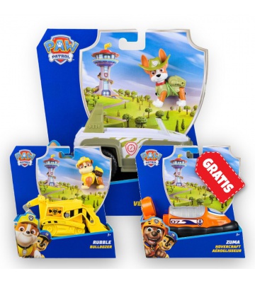 AKCIJA: Paw Patrol osnovna vozila Tracker + Rubble + Zuma BESPLATNO