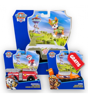 AKCIJA: Paw Patrol osnovna vozila Tracker + Marshall + Zuma GRATIS
