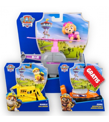 AKCIJA: Paw Patrol osnovna vozila Skye + Rubble + Zuma BESPLATNO