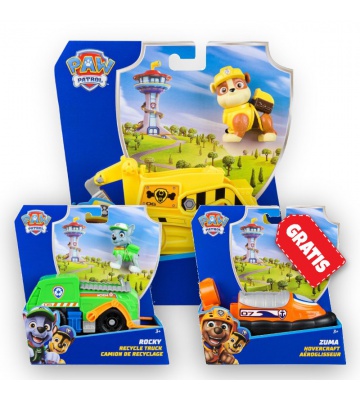 AKCIJA: Paw Patrol osnovna vozila Rubble + Rocky + Zuma BESPLATNO