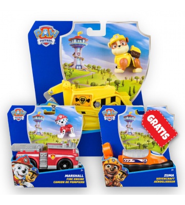 AKCIJA: Paw Patrol osnovna vozila Rubble + Marshall + Zuma BESPLATNO