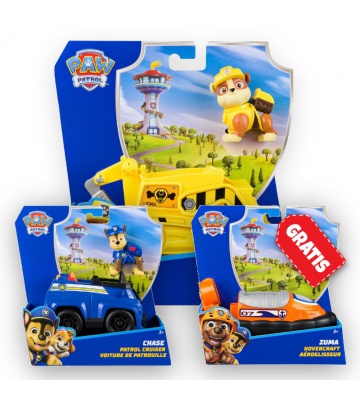 AKCIJA: Paw Patrol osnovna vozila Rubble + Chase + Zuma BESPLATNO