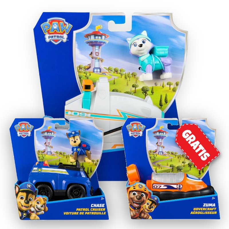 AKCIJA: Paw Patrol osnovna vozila Everest + Chase + Zuma BESPLATNO