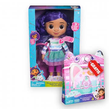 Povoljan set: Gabby’s Dollhouse interaktivna lutka + uši sa zvučnim efektima
