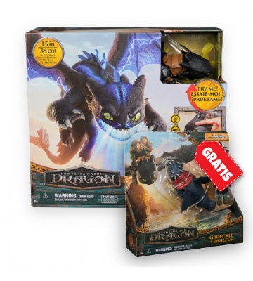 Povoljni set: Kako izdresirati zmaja Bezubica sa zvučnim i svjetlosnim efektima + Gronckle i Ribonog