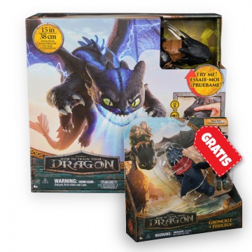 Povoljni set: Kako izdresirati zmaja Bezubica sa zvučnim i svjetlosnim efektima + Gronckle i Ribonog