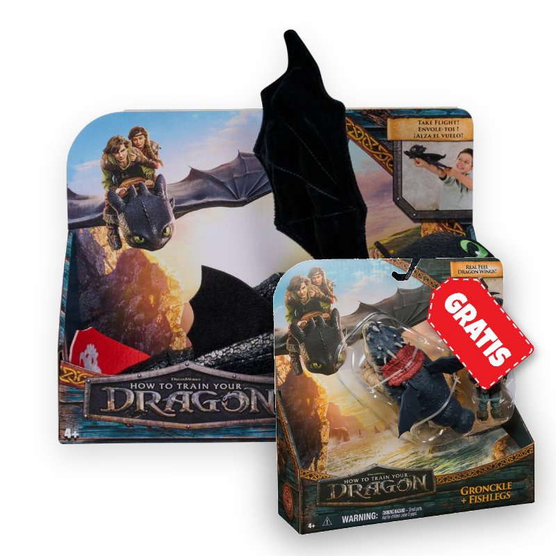 Povoljan set: Kako izdresirati zmaja plišanac Bezubica koji grli + Gronckle i Ribonog