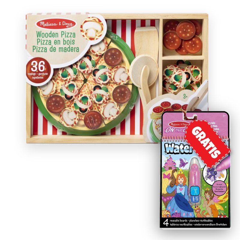 AKCIJA: Melissa & Doug pizza party set + Water WOW čarolija vodom bajke BESPLATNO