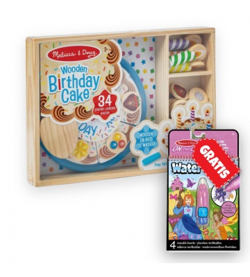AKCIJA: Melissa & Doug set rođendanske torte + Water WOW čarobna igra s vodom bajke BESPLATNO