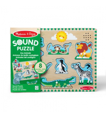 Melissa & Doug drvene puzzle sa zvukovima životinja u zoološkom vrtu