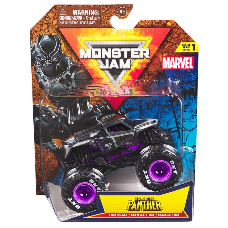 Monster Jam Marvel Black Panther s1 kolekcionarski Monster Truck 1:64