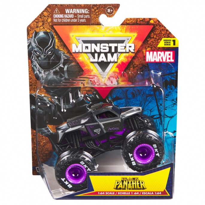 Monster Jam Marvel Black Panther s1 kolekcionarski Monster Truck 1:64