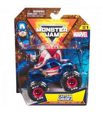 Monster Jam Marvel Captain America s1 kolekcionarski Monster Truck 1:64