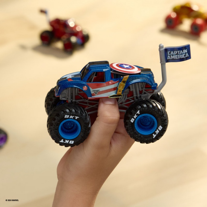 Monster Jam Marvel Captain America s2 kolekcionarski Monster Truck 1:64