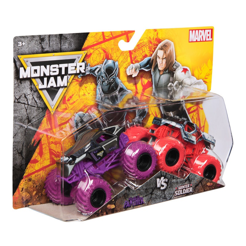 Monster Jam Black Panther vs Winter Soldier set 2 Monster Truckova 1:64