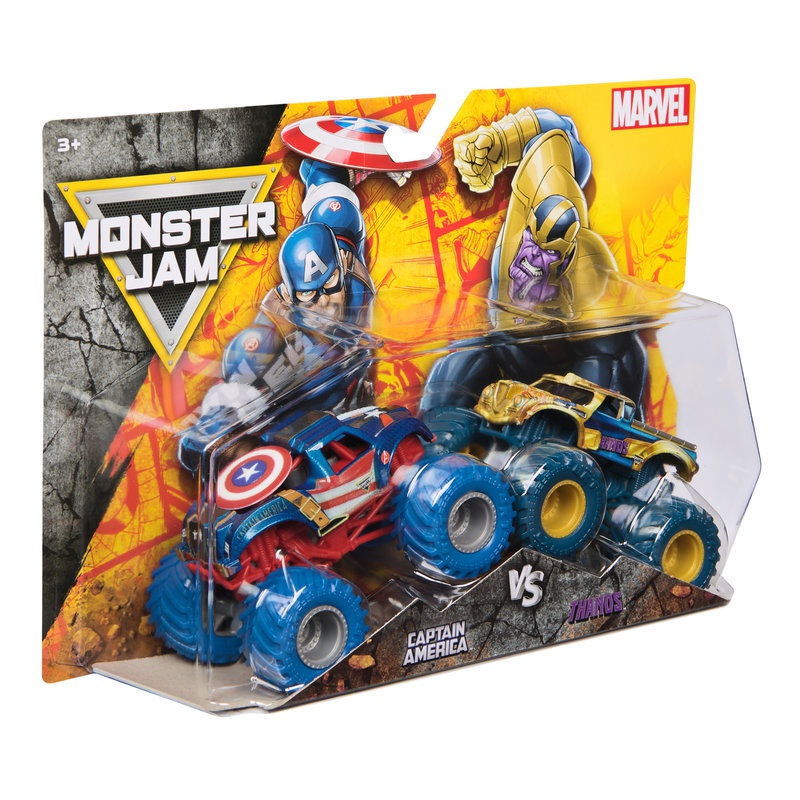 Monster Jam Captain America vs Thanos set 2 Monster Truckova 1:64