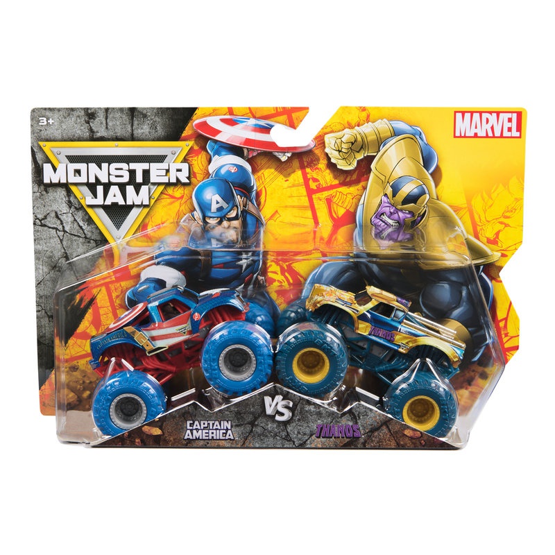 Monster Jam Captain America vs Thanos set 2 Monster Truckova 1:64