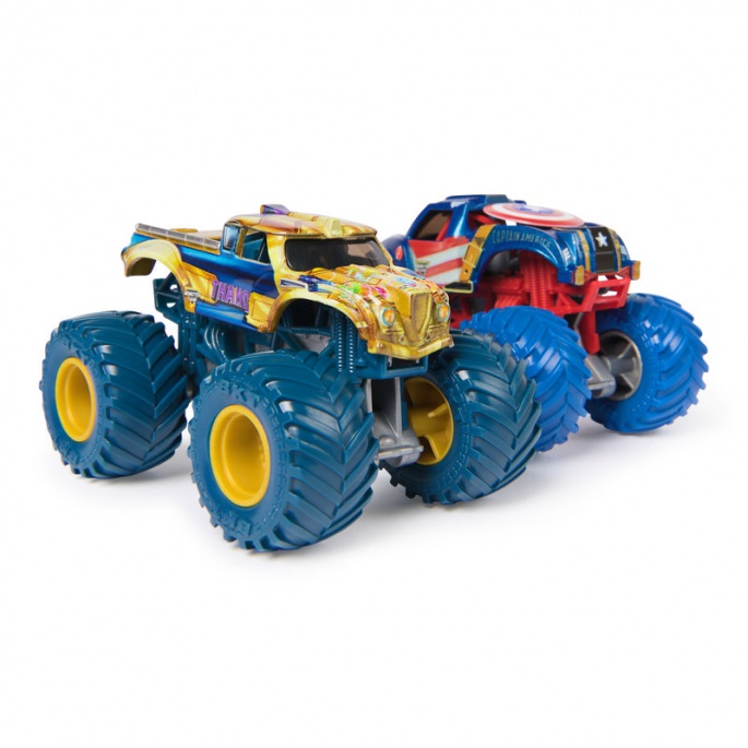Monster Jam Captain America vs Thanos set 2 Monster Truckova 1:64