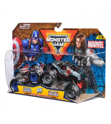 Monster Jam Captain America vs Winter Soldier set 2 Monster Truckova 1:64