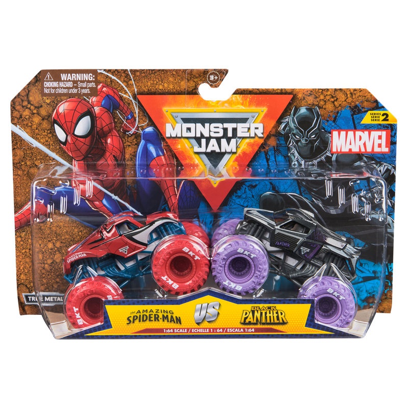 Monster Jam Superman vs Black Panther set 2 Monster Truckova 1:64
