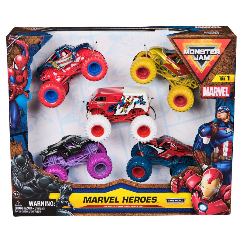 Monster Jam višepakiranje metalnih Monster Kamiona Marvel superjunaci 1:64