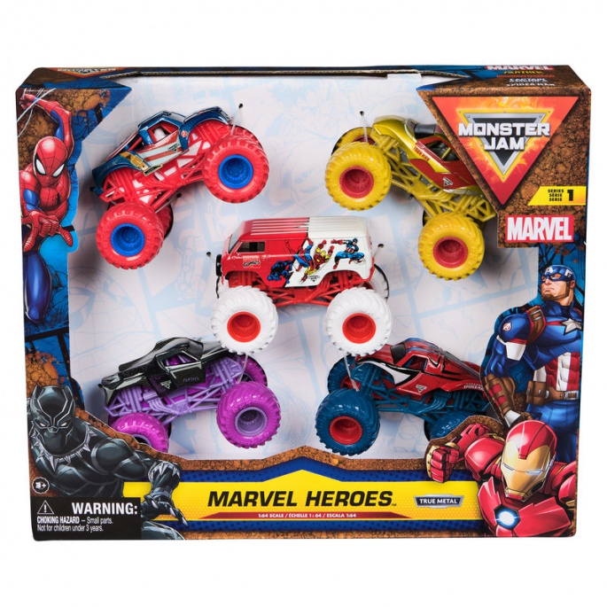 Monster Jam višepakiranje metalnih Monster Kamiona Marvel superjunaci 1:64