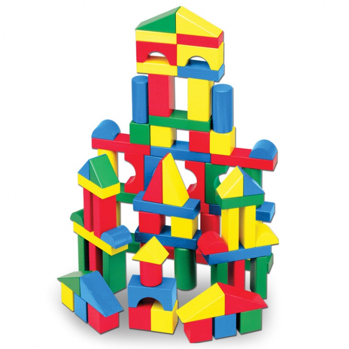 Melissa & Doug set drvenih kockica 100 kom