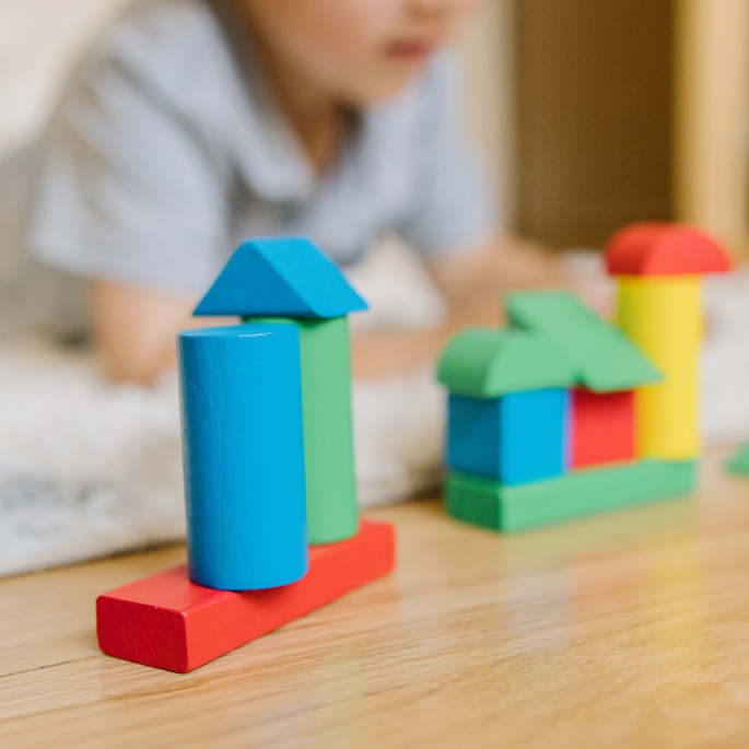 Melissa & Doug set drvenih kockica 100 kom