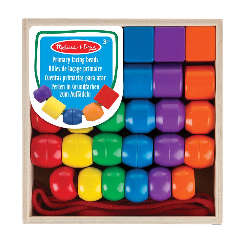 Melissa & Doug drvene perle za navlačenje