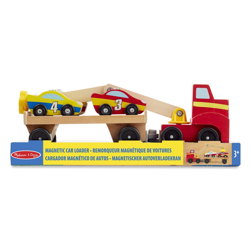 Melissa & Doug drveni magnetni utovarivač automobila