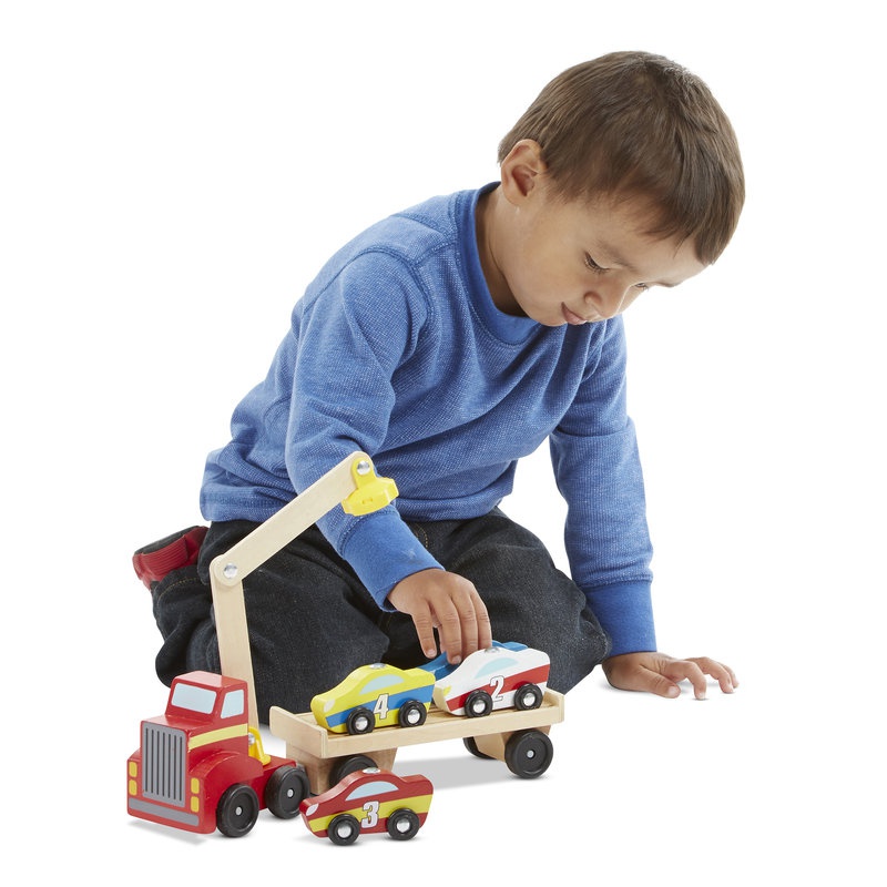 Melissa & Doug drveni magnetni utovarivač automobila