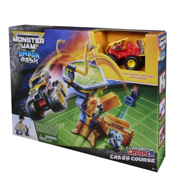 Monster Jam set s trampolinom i vozilom za popravak 1:64