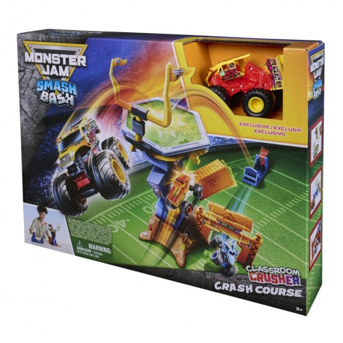 Monster Jam set s trampolinom i vozilom za popravak 1:64