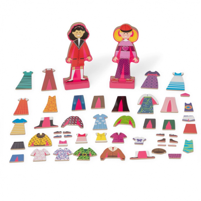 Melissa & Doug Abby & Emma drveno magnetsko oblačenje za lutke
