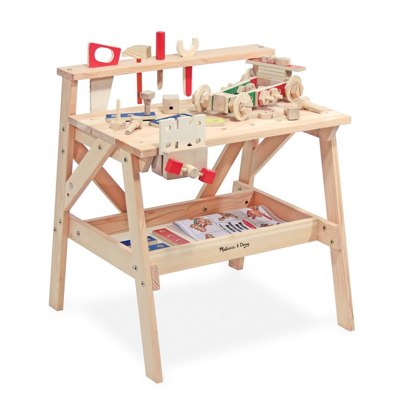 Melissa & Doug drveni radni stol s 55 građevnih dijelova