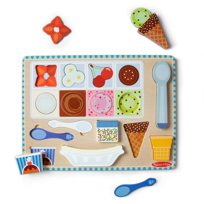Melissa & Doug drvene magnetske puzzle sladoled