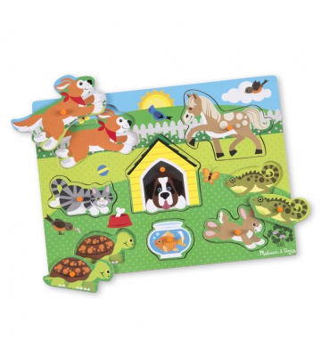 Melissa & Doug drvene ubacivačke slagalice kućni ljubimci