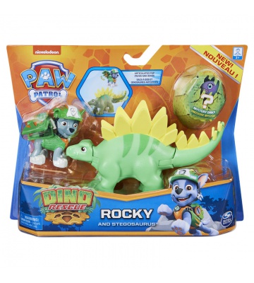 Psići u ophodnji Dino Rescue figurica Rocky s dinosaureom