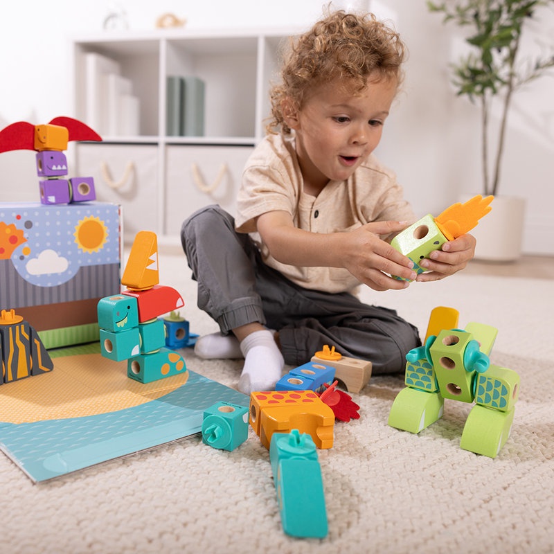 Melissa & Doug Blockables kocke dinosaur