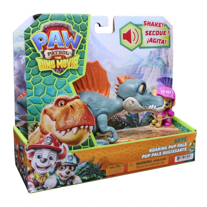Psići u ophodnji The Dino Movie: figura dinosaura sa zvukovima + Skye