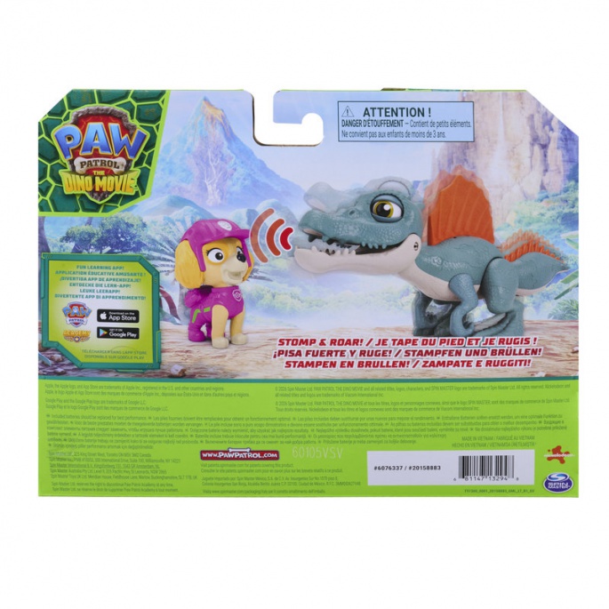 Psići u ophodnji The Dino Movie: figura dinosaura sa zvukovima + Skye