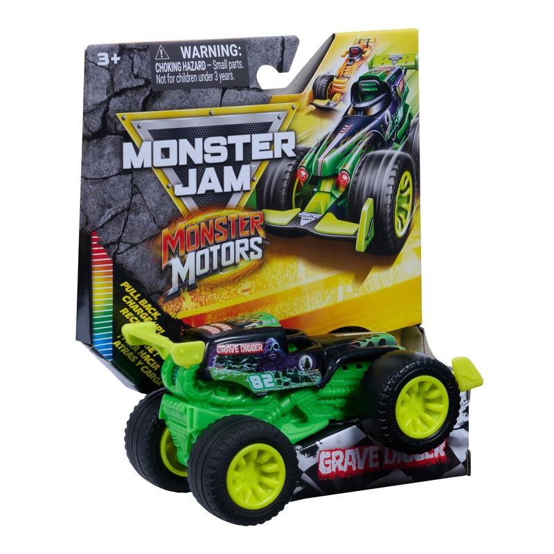 Monster Jam Monster Motor svjetlosni Grave Digger 1:64