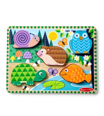 Melissa & Doug Drvene puzzle s Životinjice i njihovim taktilnim otiskom