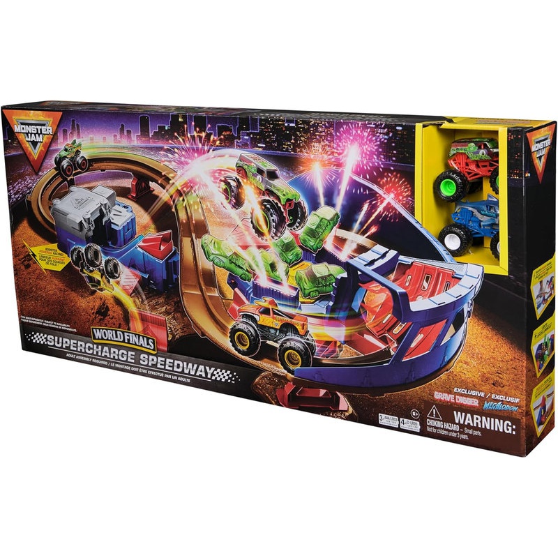 Monster Jam staza za Monster Kamione + 2 Monster Kamioni 1:64
