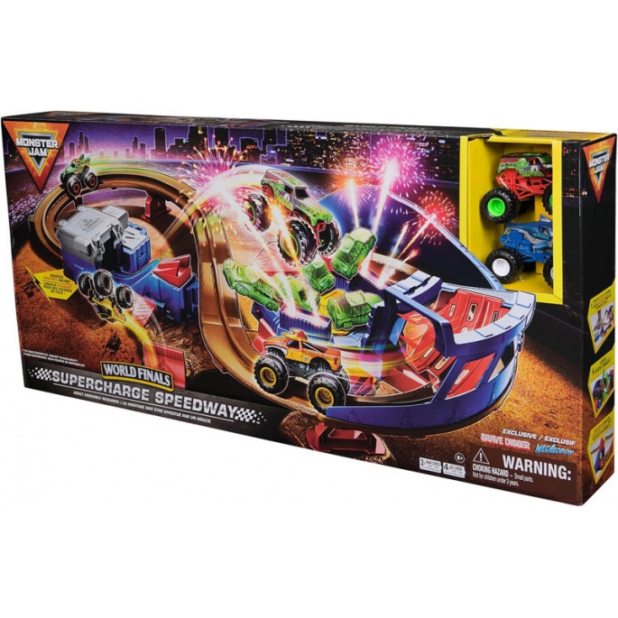 Monster Jam staza za Monster Kamione + 2 Monster Kamioni 1:64