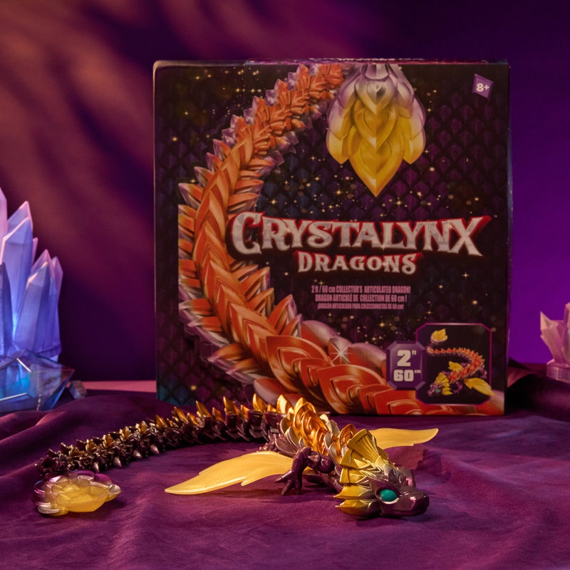 CrystaLynx Dragons veliki savitljivi Zmaj Solaris 60 cm
