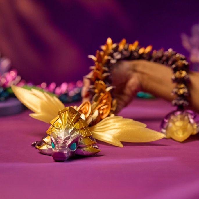 CrystaLynx Dragons veliki savitljivi Zmaj Solaris 60 cm