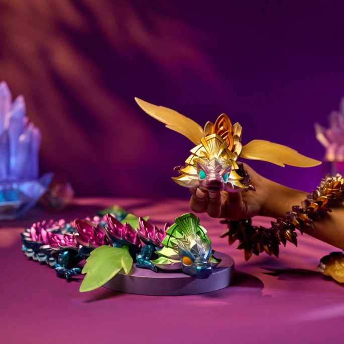 CrystaLynx Dragons veliki savitljivi Zmaj Solaris 60 cm