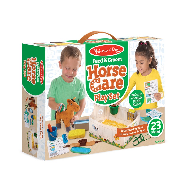Melissa & Doug plišasti konj u štali Igrački set