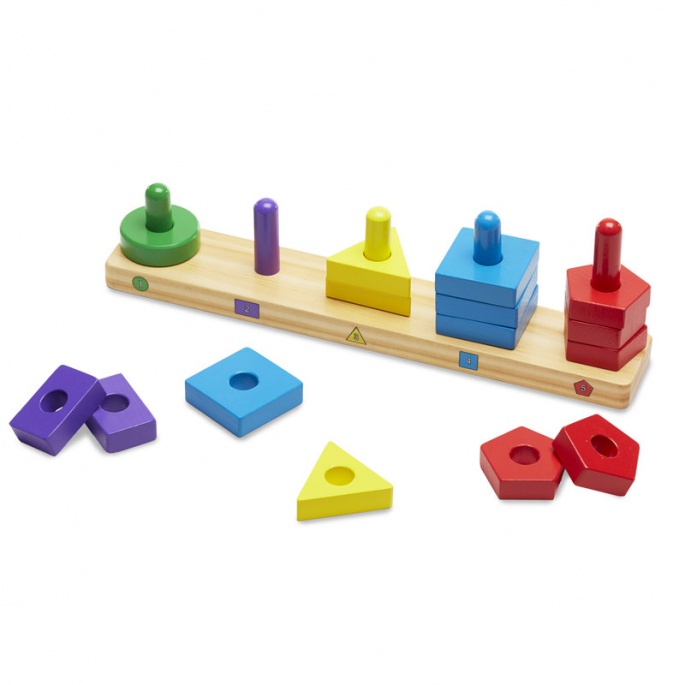 Melissa & Doug Drvene slagalica geometrijski oblici 15 komada